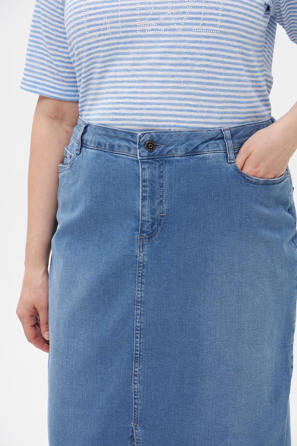 Юбка джинсовая Lebek с разрезом