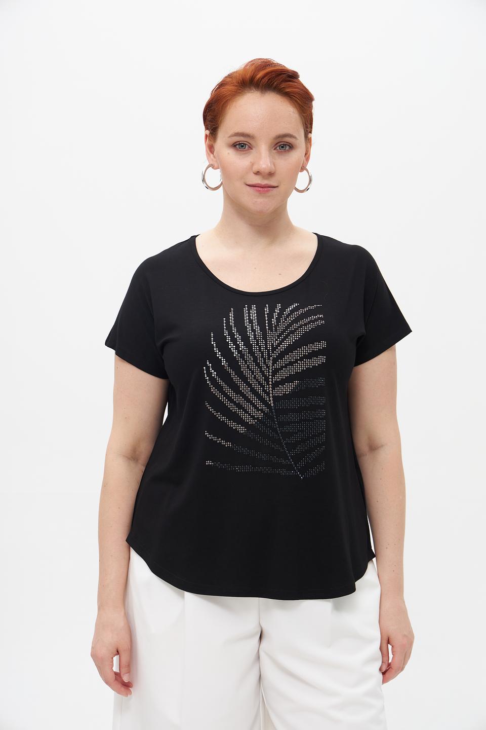 Футболка Doris Streich с декором «Лист»