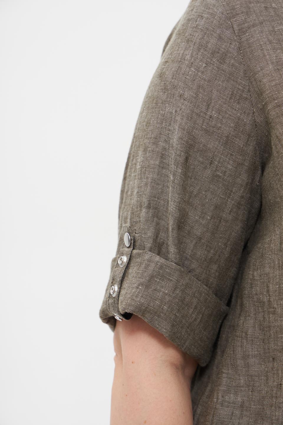 Блузка Doris Streich льняная хаки