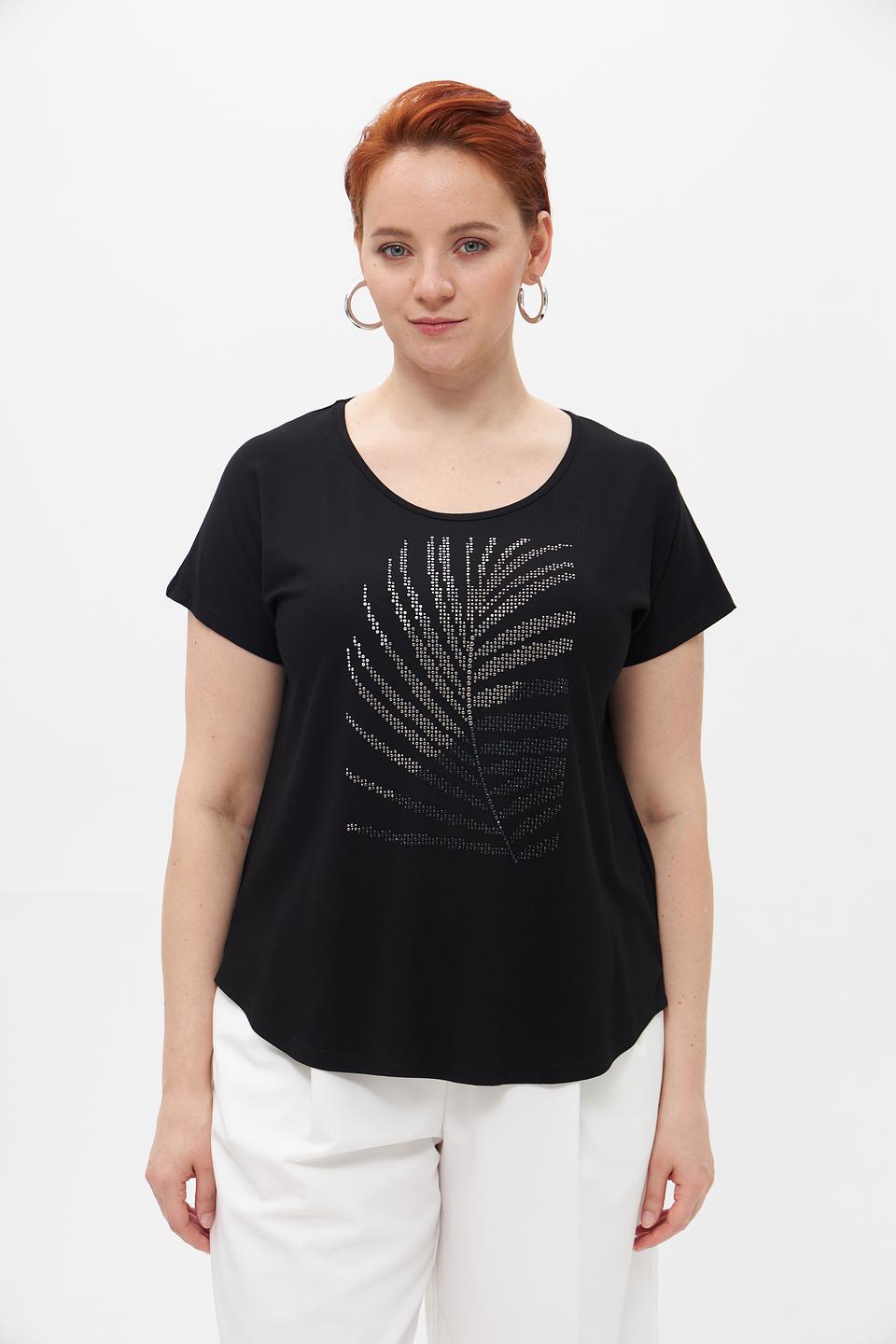 Футболка Doris Streich с декором «Лист»