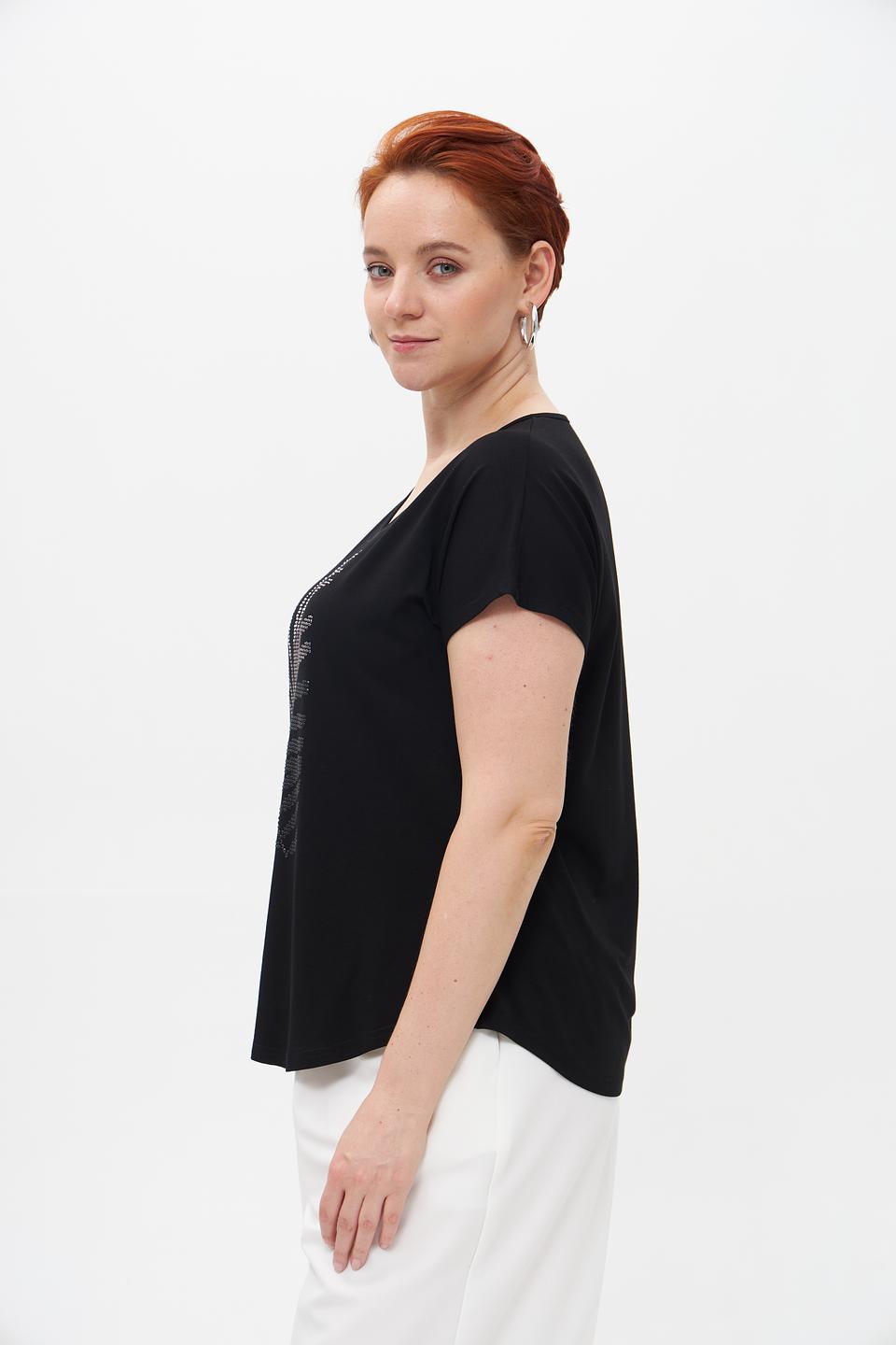 Футболка Doris Streich с декором «Лист»