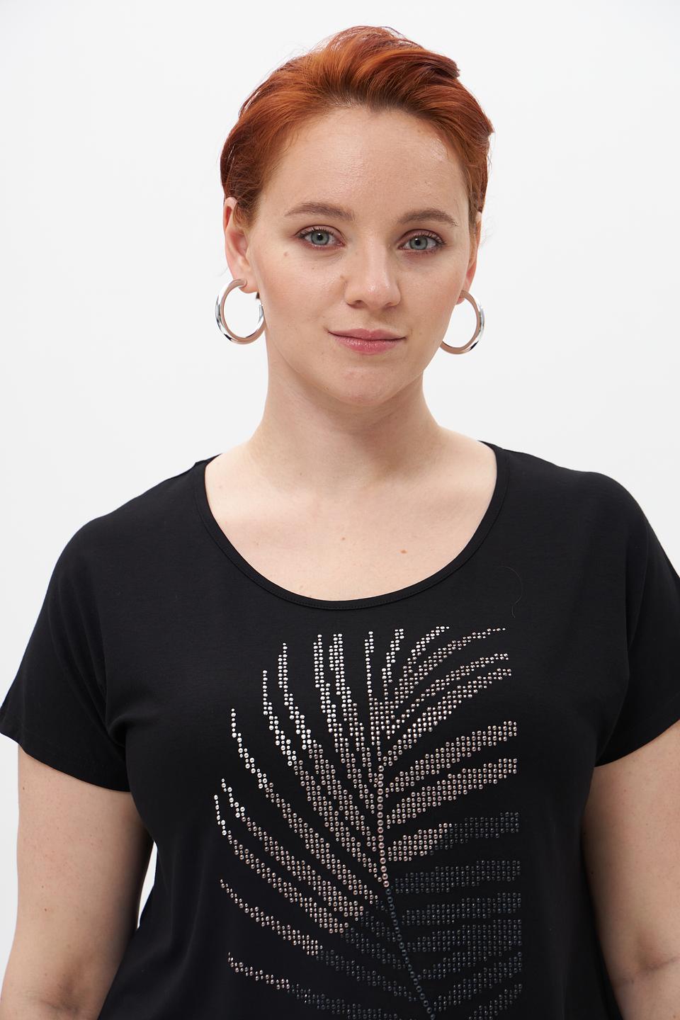 Футболка Doris Streich с декором «Лист»