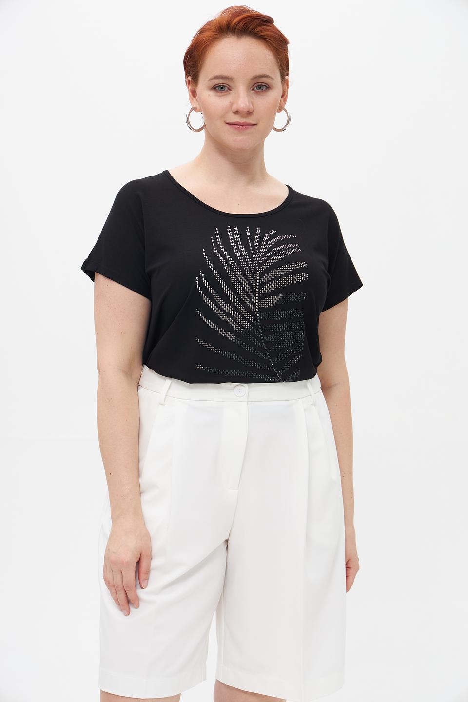 Футболка Doris Streich с декором «Лист»