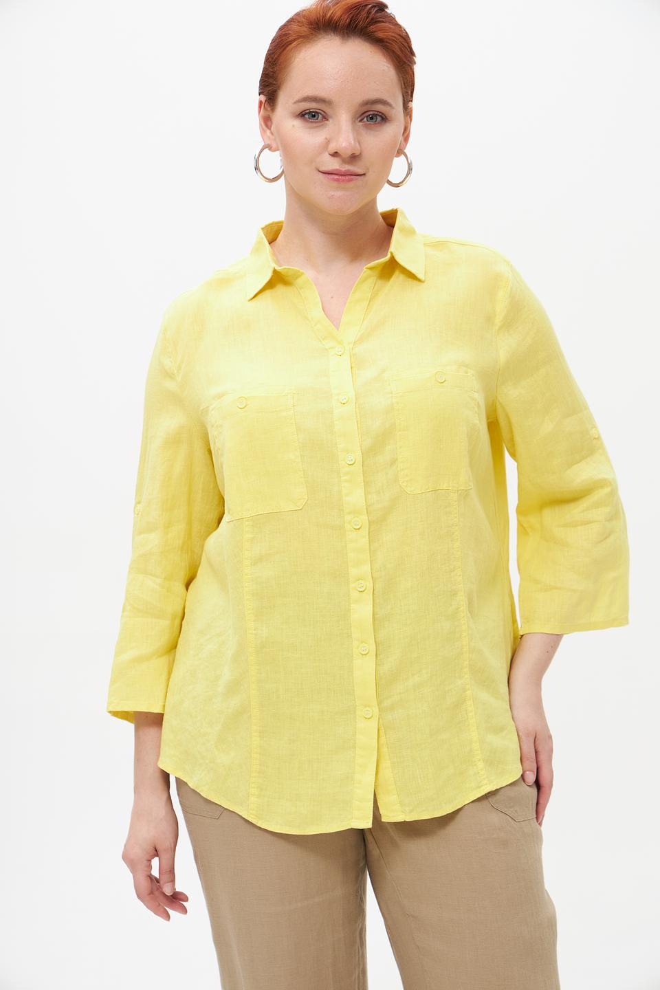 Блузка Barbara Lebek лён жёлтая