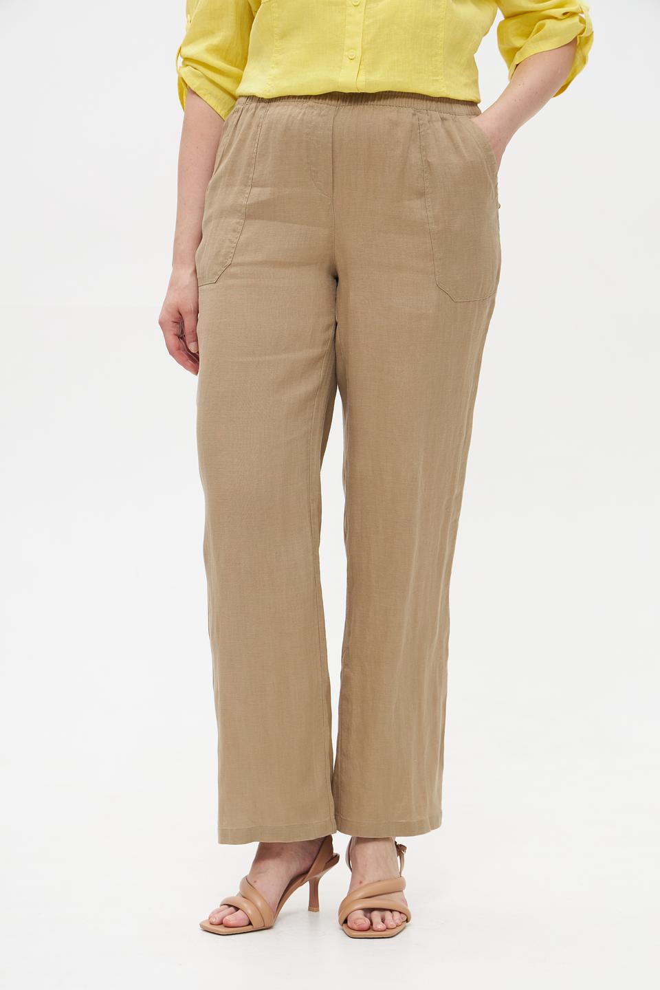 Брюки Lebek льняные бежевые