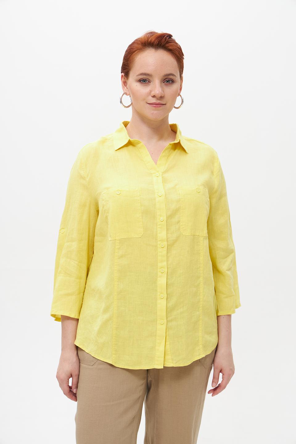 Блузка Barbara Lebek лён жёлтая