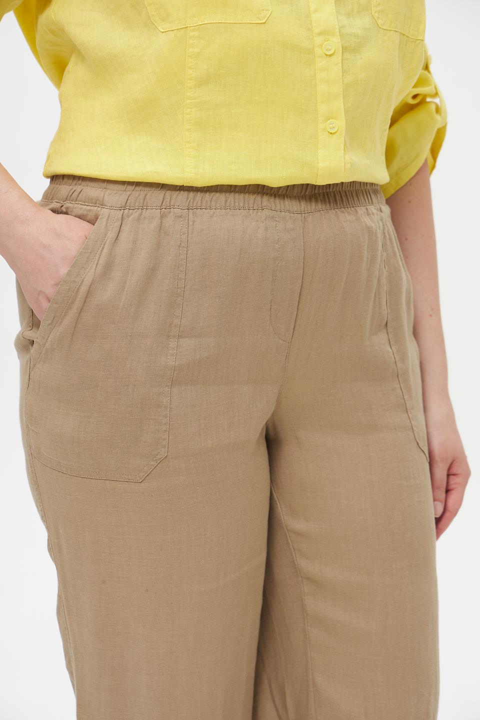 Брюки Lebek льняные бежевые