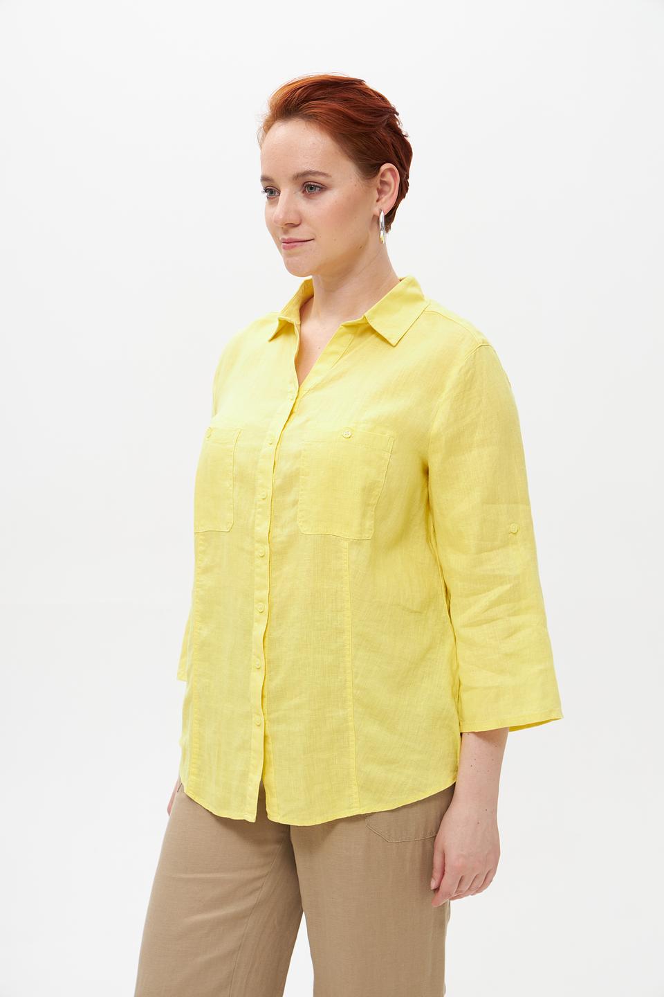 Блузка Barbara Lebek лён жёлтая