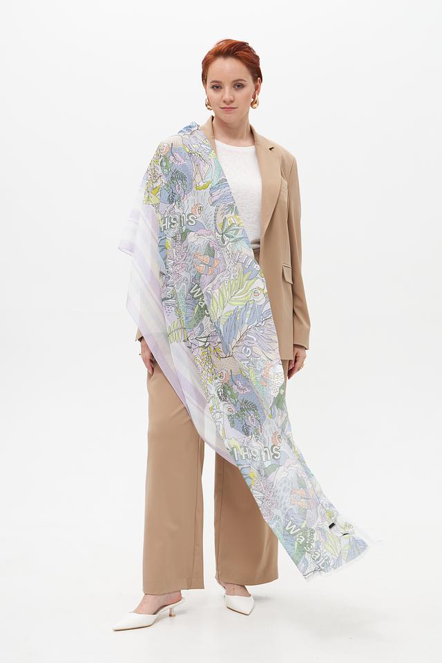 Шарф Marc Cain с цветочным принтом