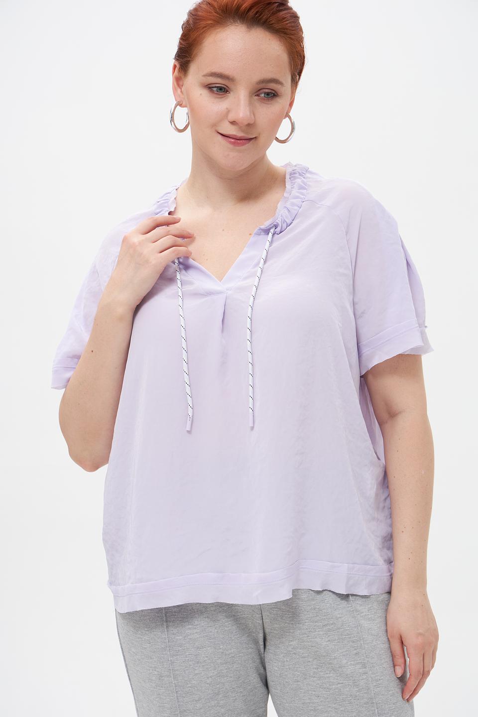 Блузка Marc Cain лавандовая с завязками