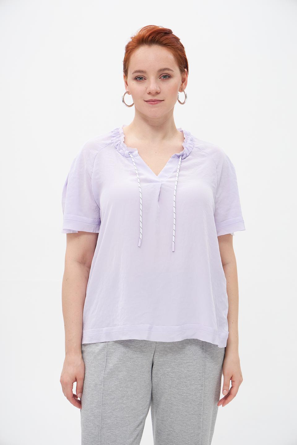 Блузка Marc Cain лавандовая с завязками