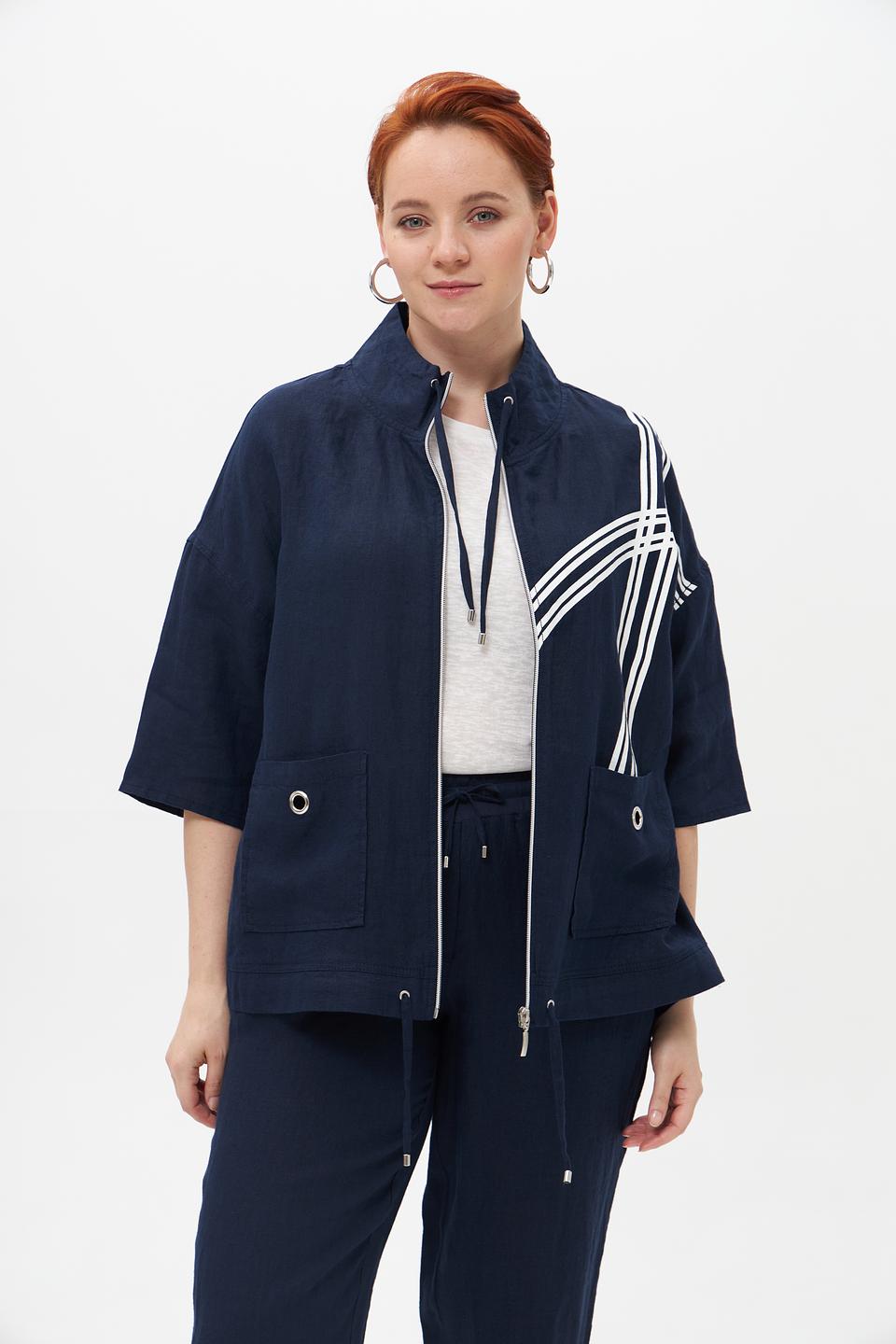 Жакет Doris Streich с полосками синий