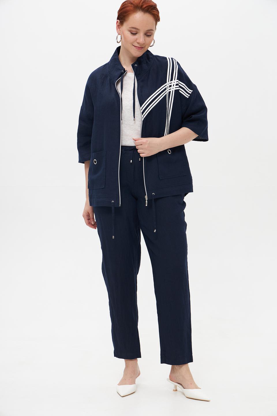 Жакет Doris Streich с полосками синий
