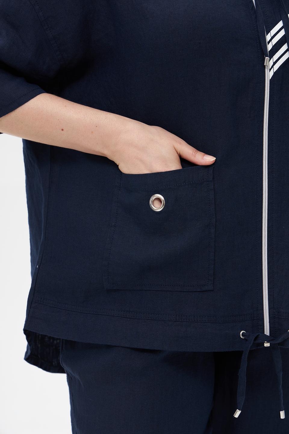 Жакет Doris Streich с полосками синий