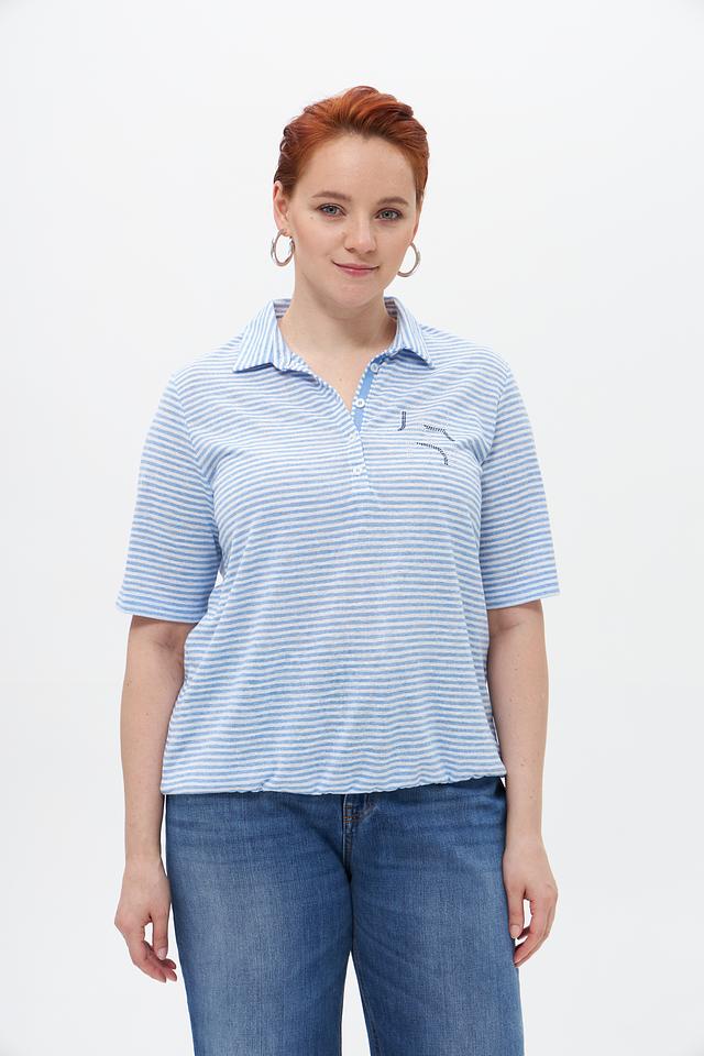 Футболка-поло Rabe collection в полоску