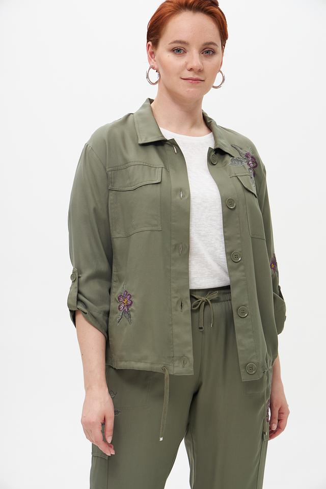 Жакет Rabe collection с вышивкой хаки