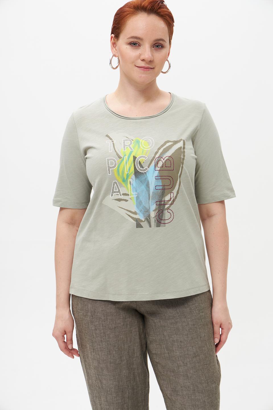 Футболка Rabe collection с принтом хаки