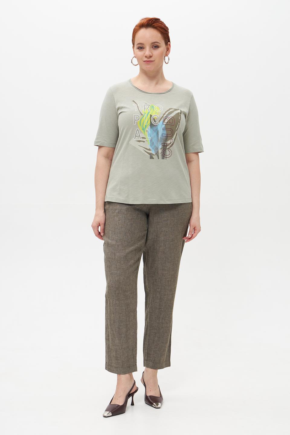 Футболка Rabe collection с принтом хаки