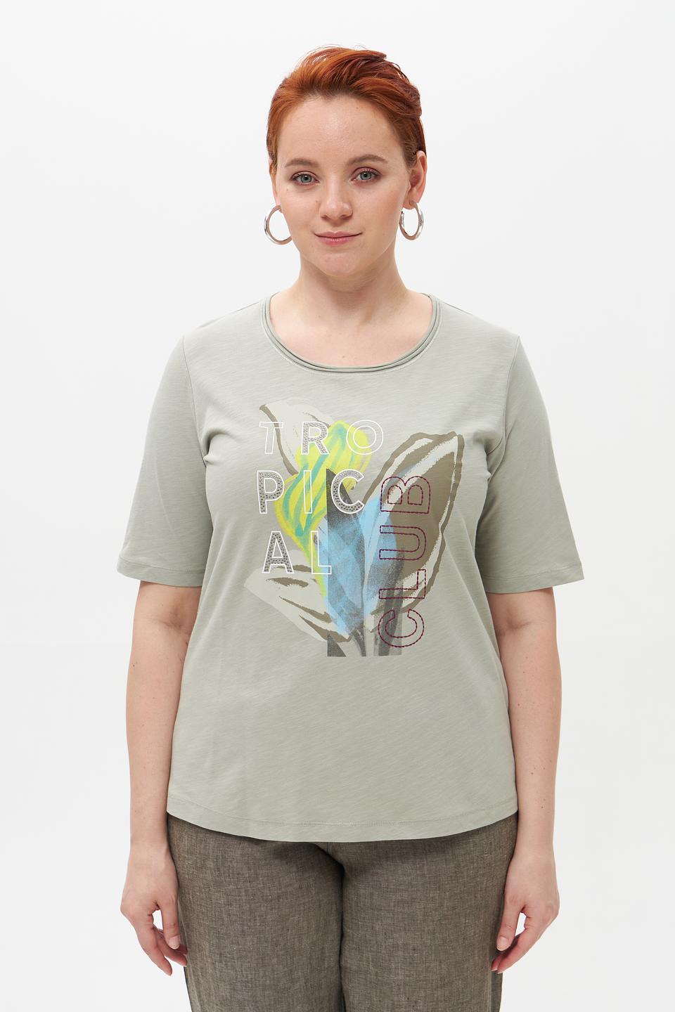 Футболка Rabe collection с принтом хаки