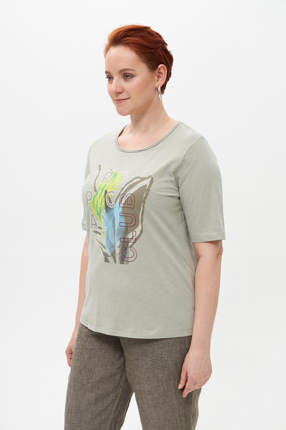 Футболка Rabe collection с принтом хаки