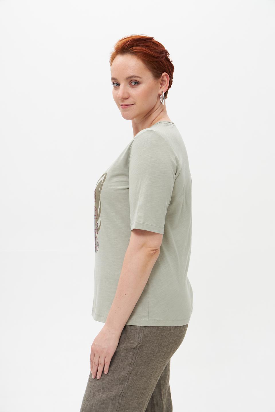 Футболка Rabe collection с принтом хаки