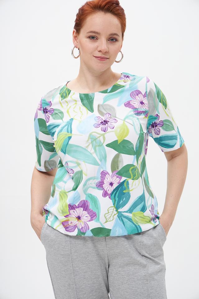 Футболка Rabe collection с цветочным принтом