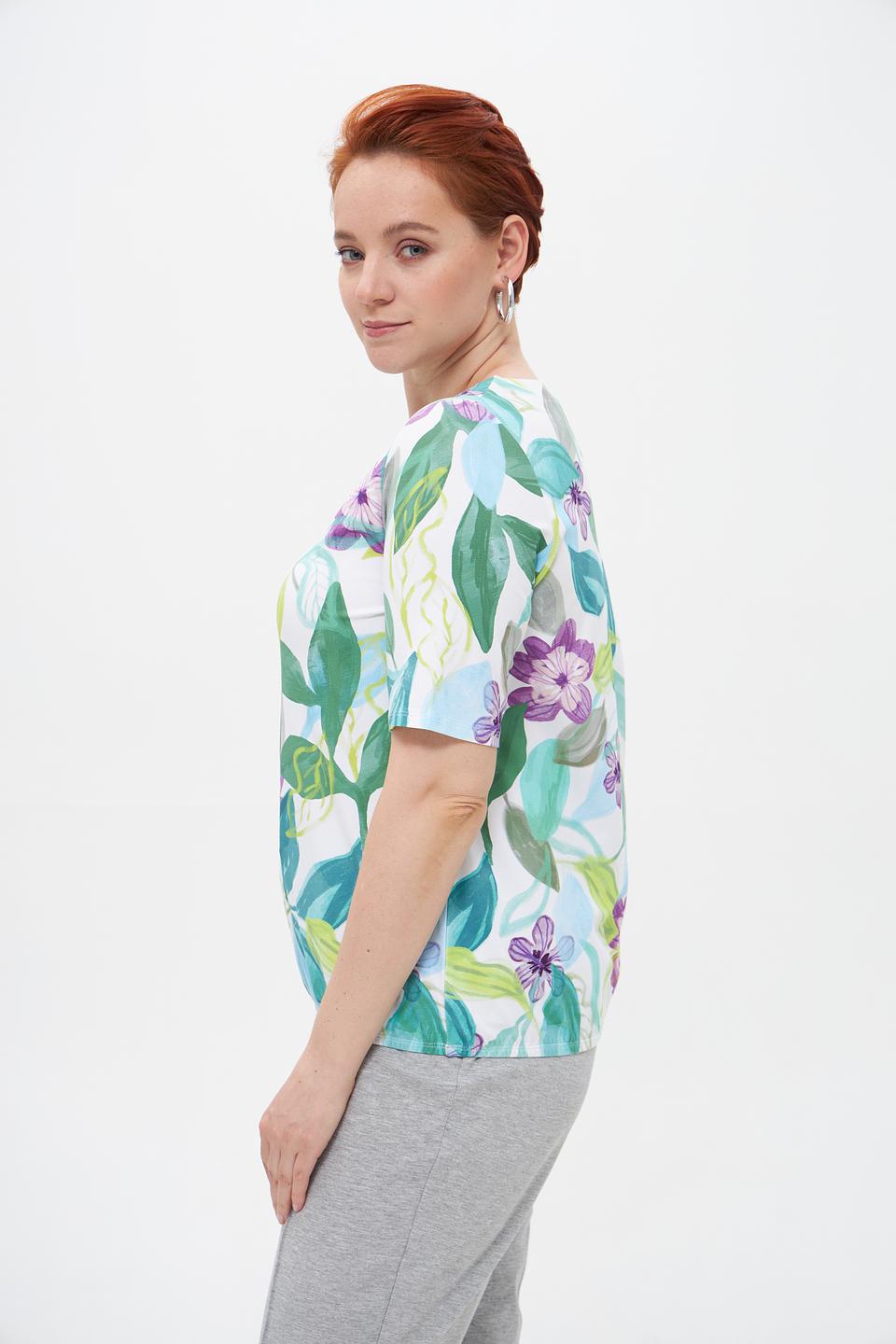 Футболка Rabe collection с цветочным принтом
