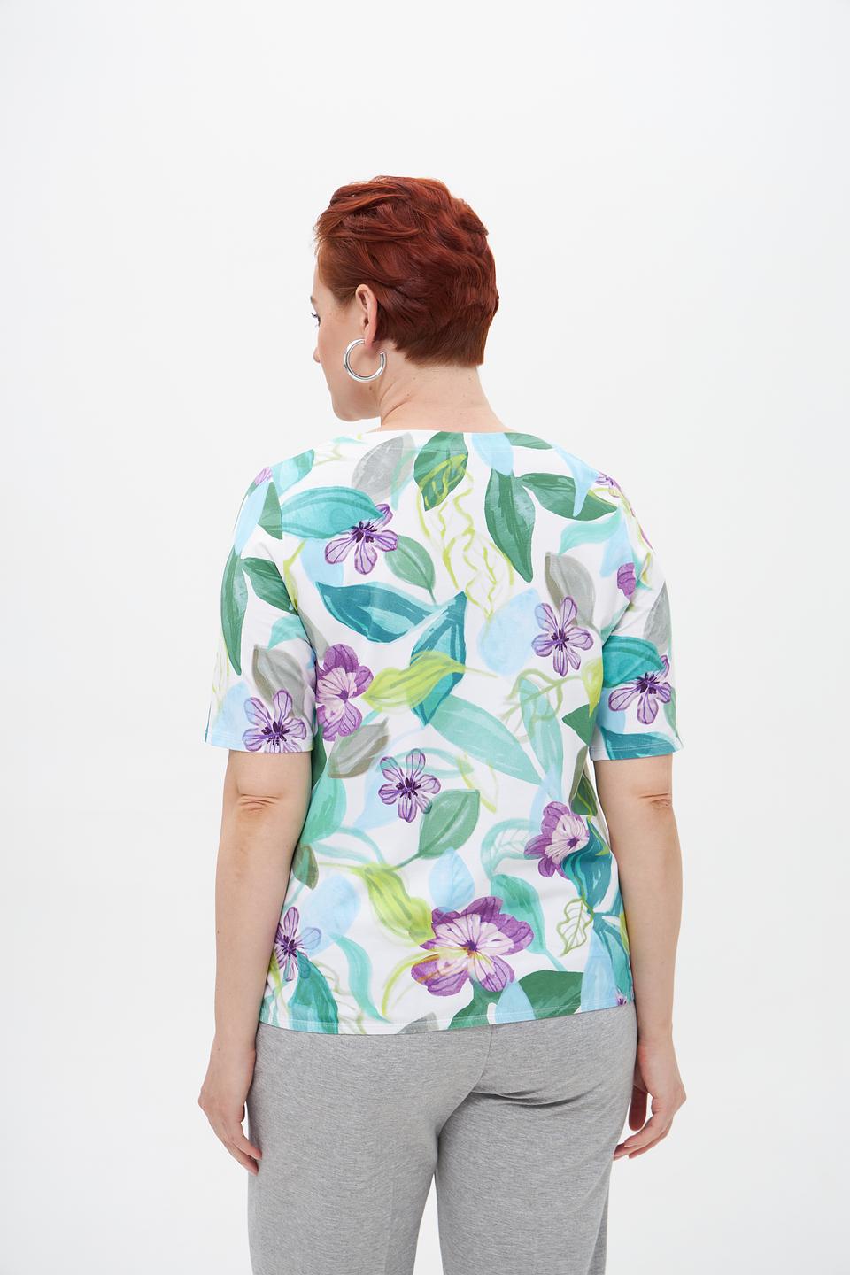 Футболка Rabe collection с цветочным принтом