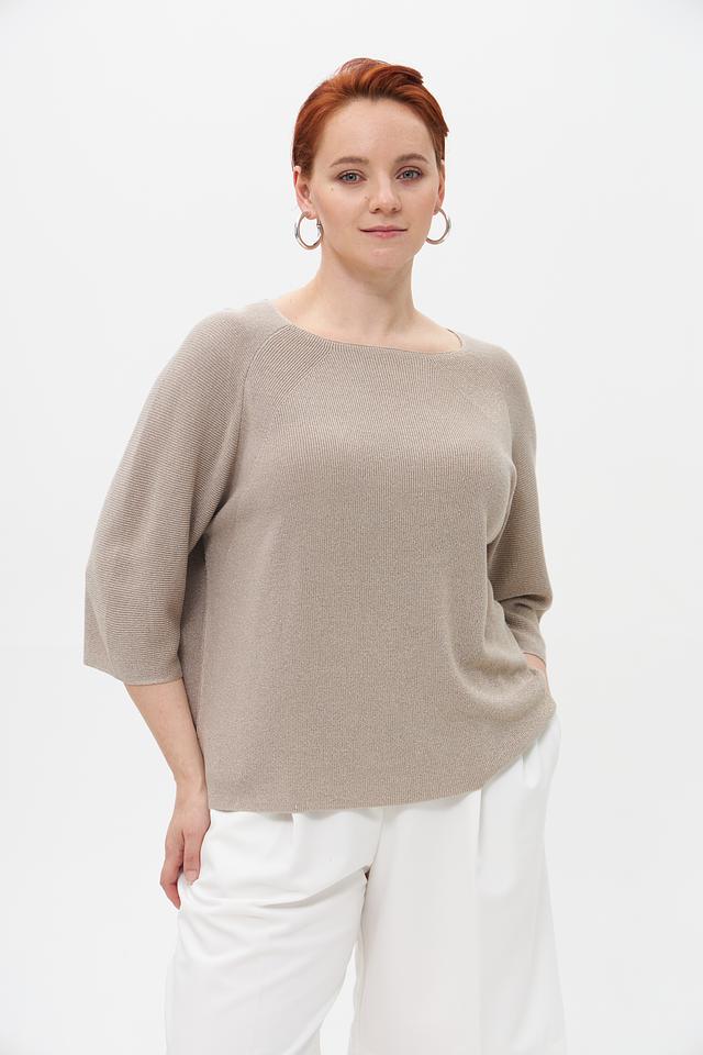 Пуловер Lecomte с рукавом 3/4 бежевый