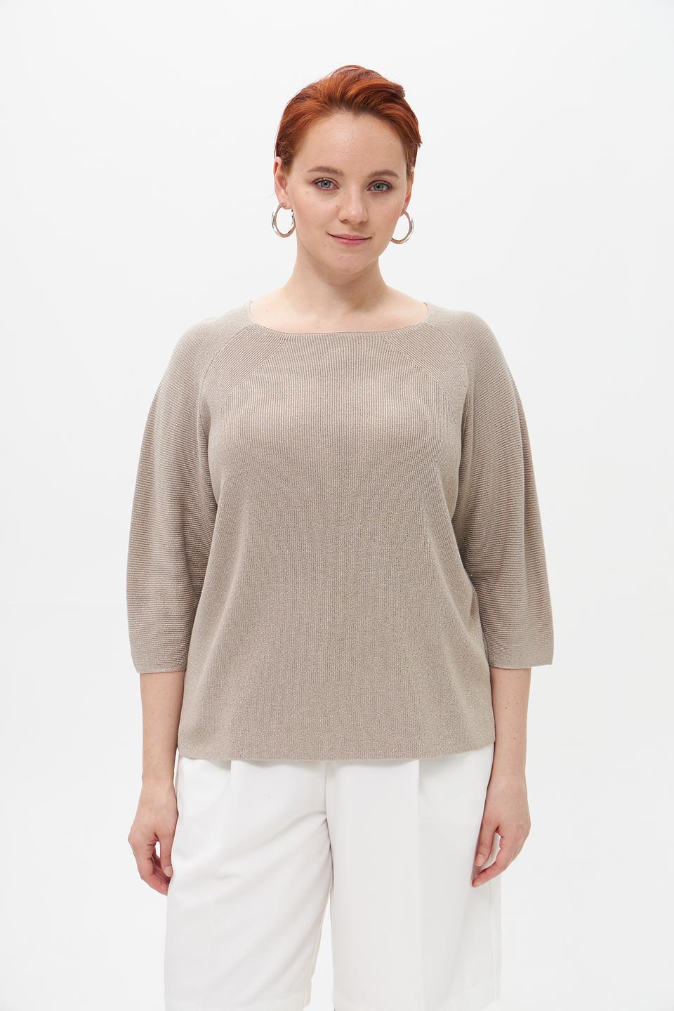 Пуловер Lecomte с рукавом 3/4 бежевый