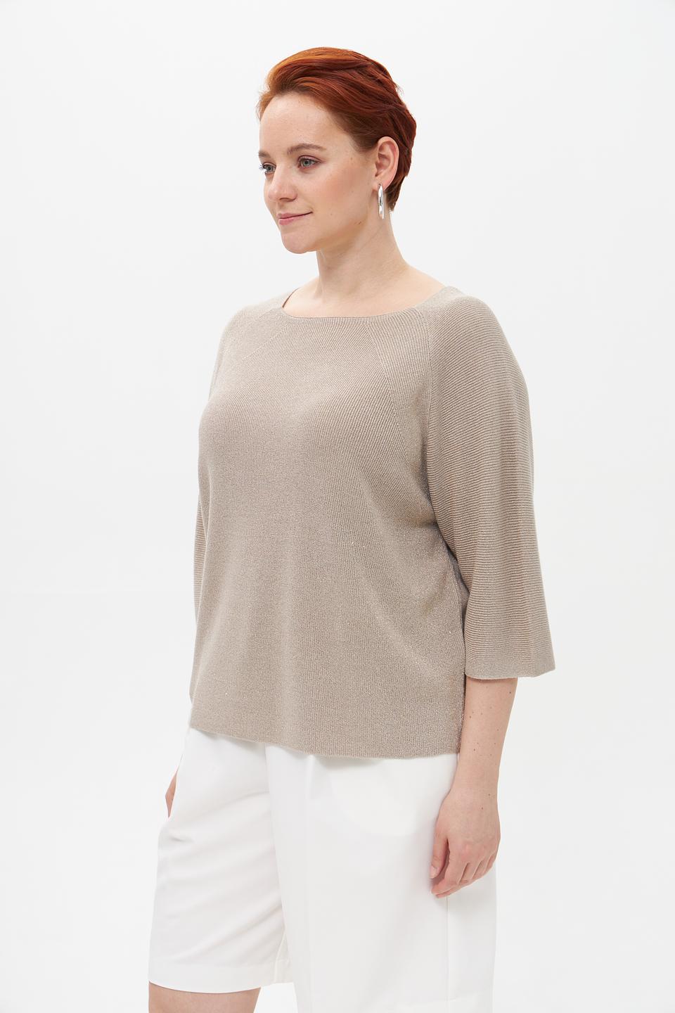 Пуловер Lecomte с рукавом 3/4 бежевый