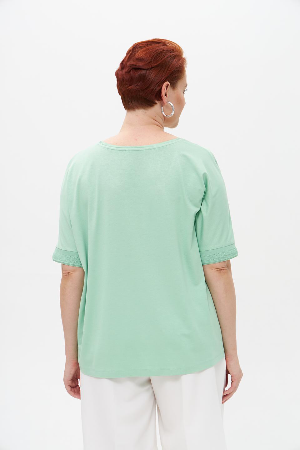 Блуза Lecomte мятная с рукавами 3/4