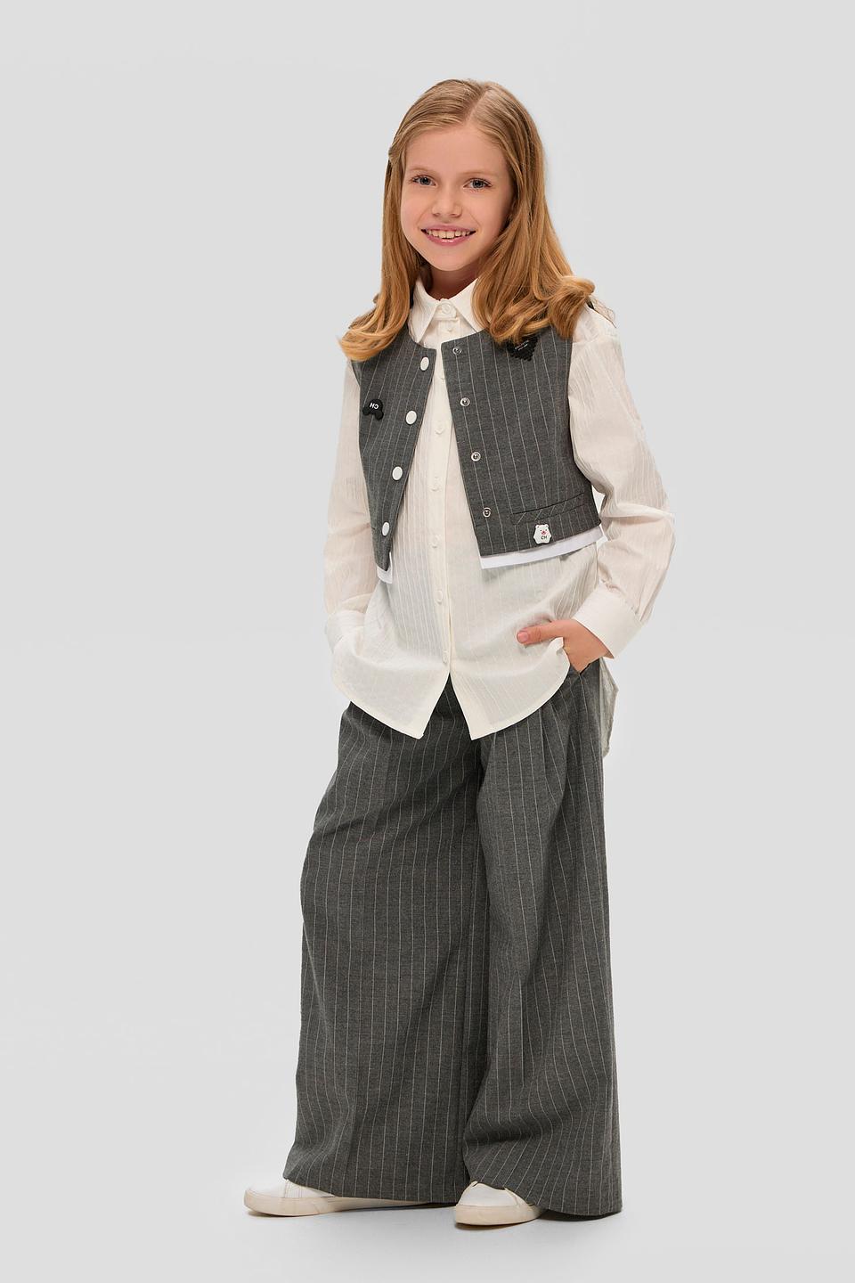 Брюки Choupette в полоску серые