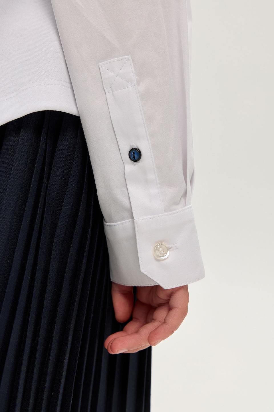 Белый джемпер Choupette для девочки с рукавами рубашкой