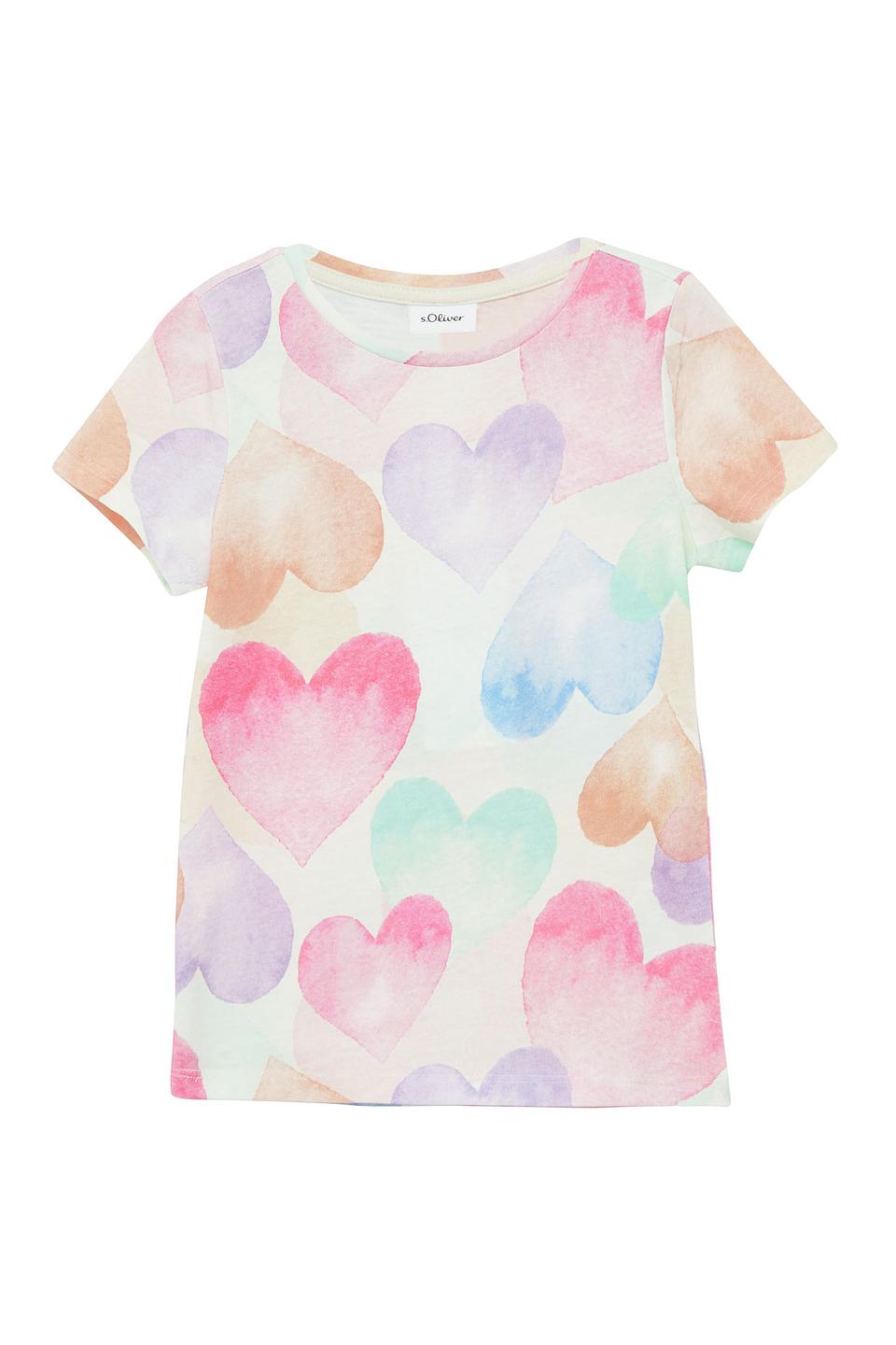 Футболка s.Oliver дев. с сердечками