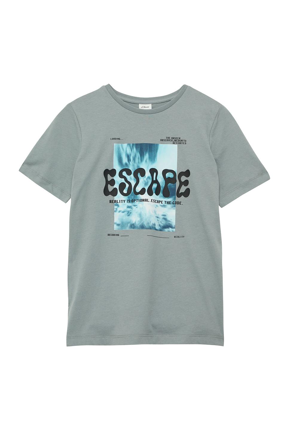 Футболка s.Oliver с принтом серая