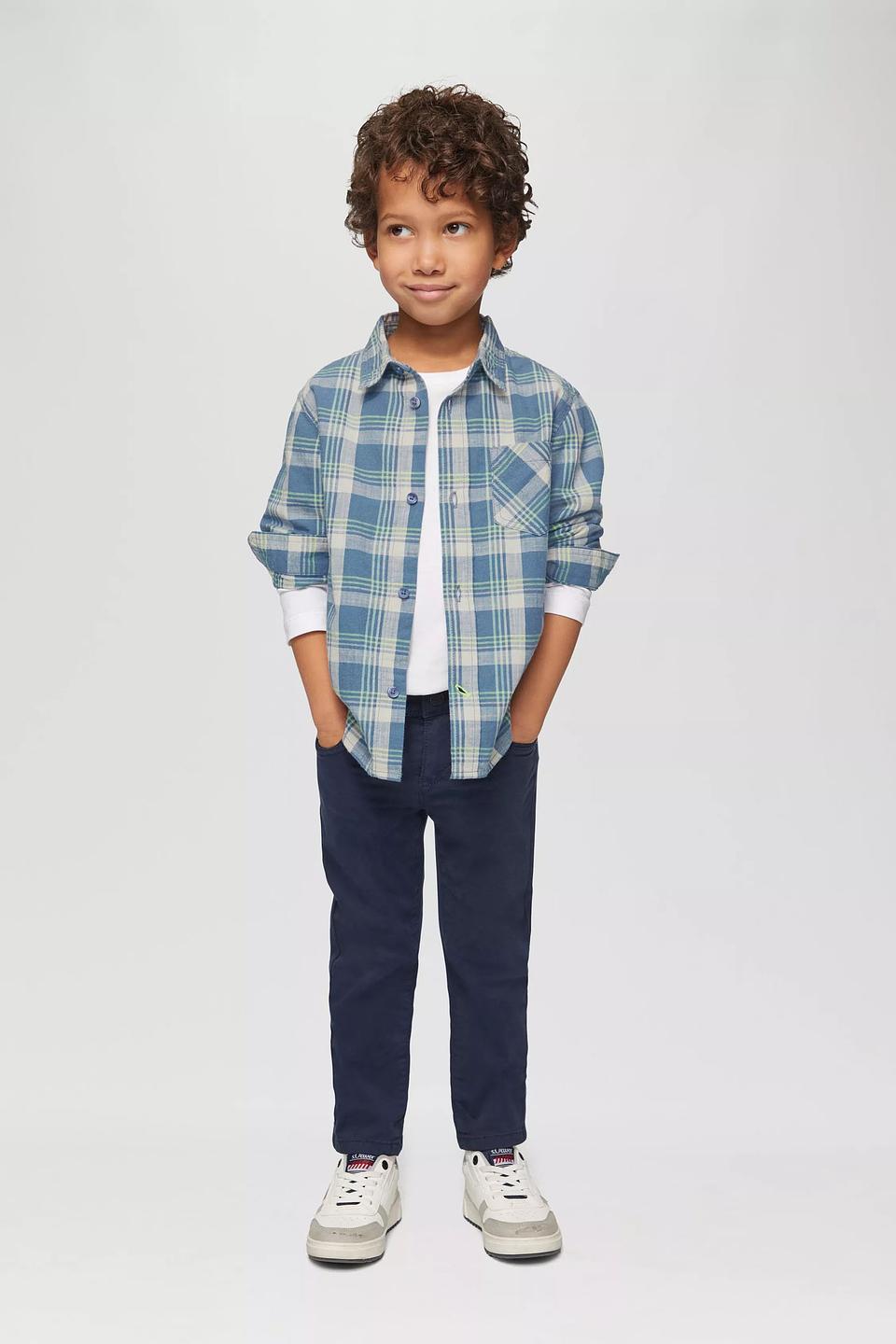 Рубашка s.Oliver в клетку голубая