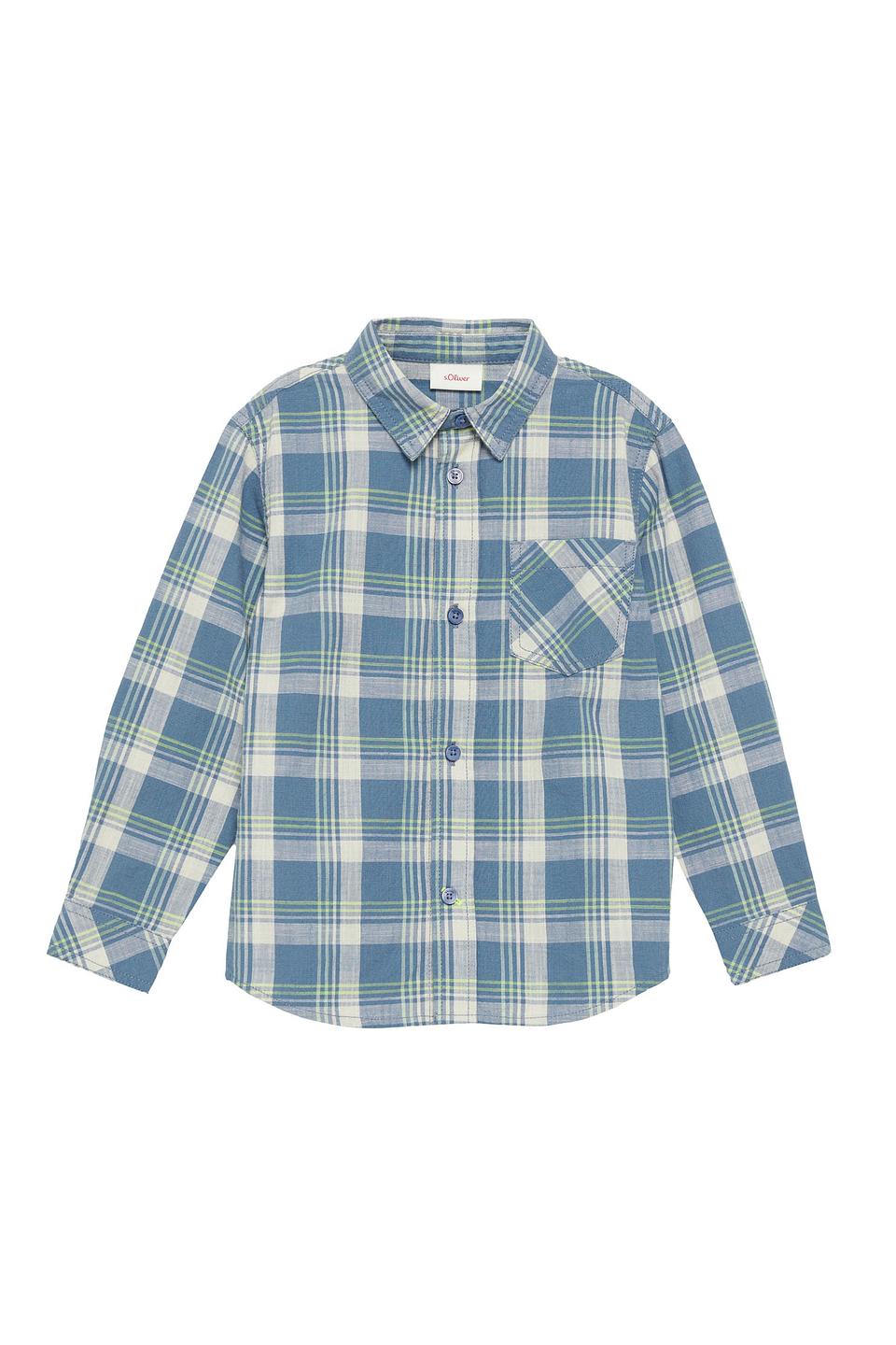 Рубашка s.Oliver в клетку голубая