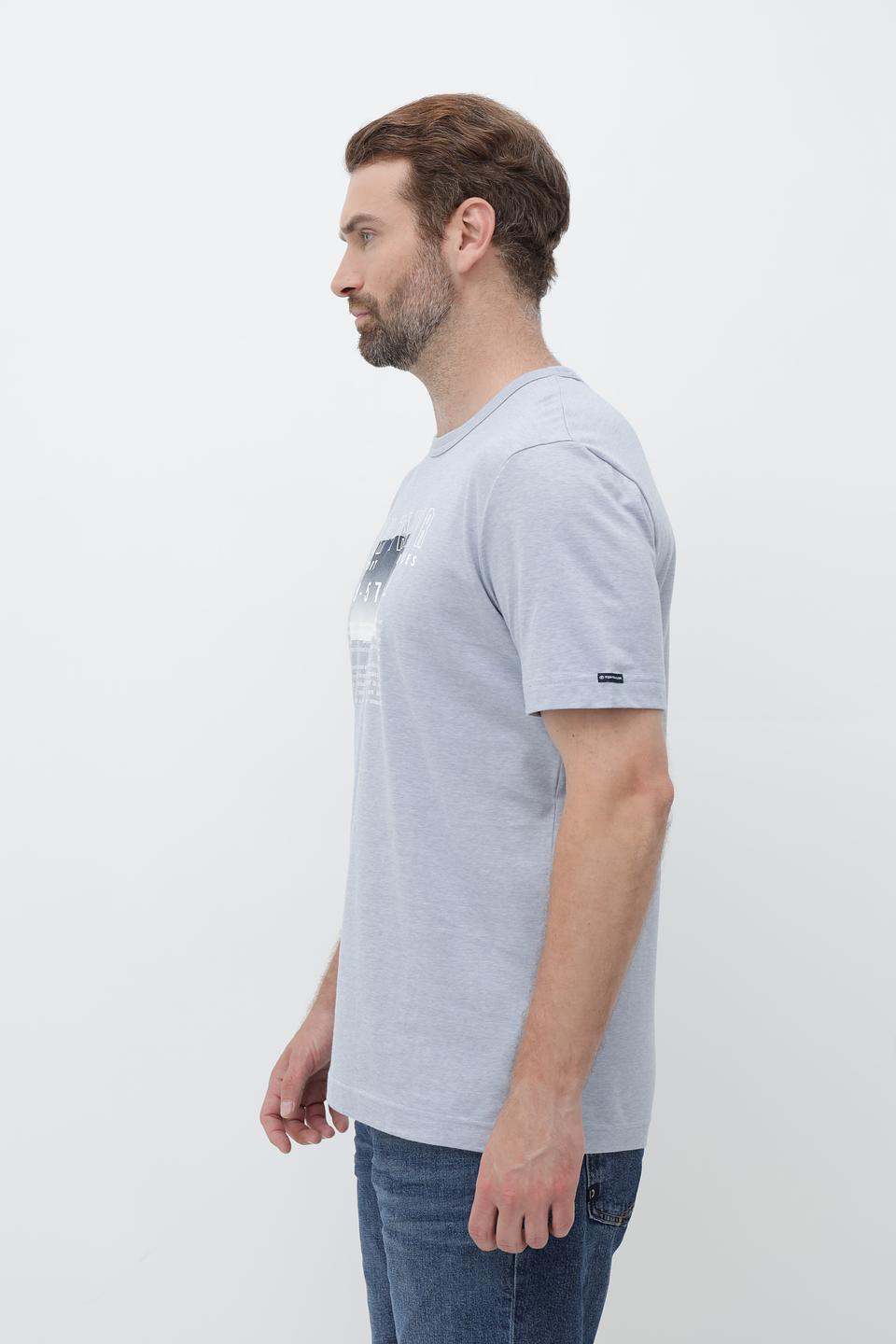 Футболка Tom Tailor серая с принтом