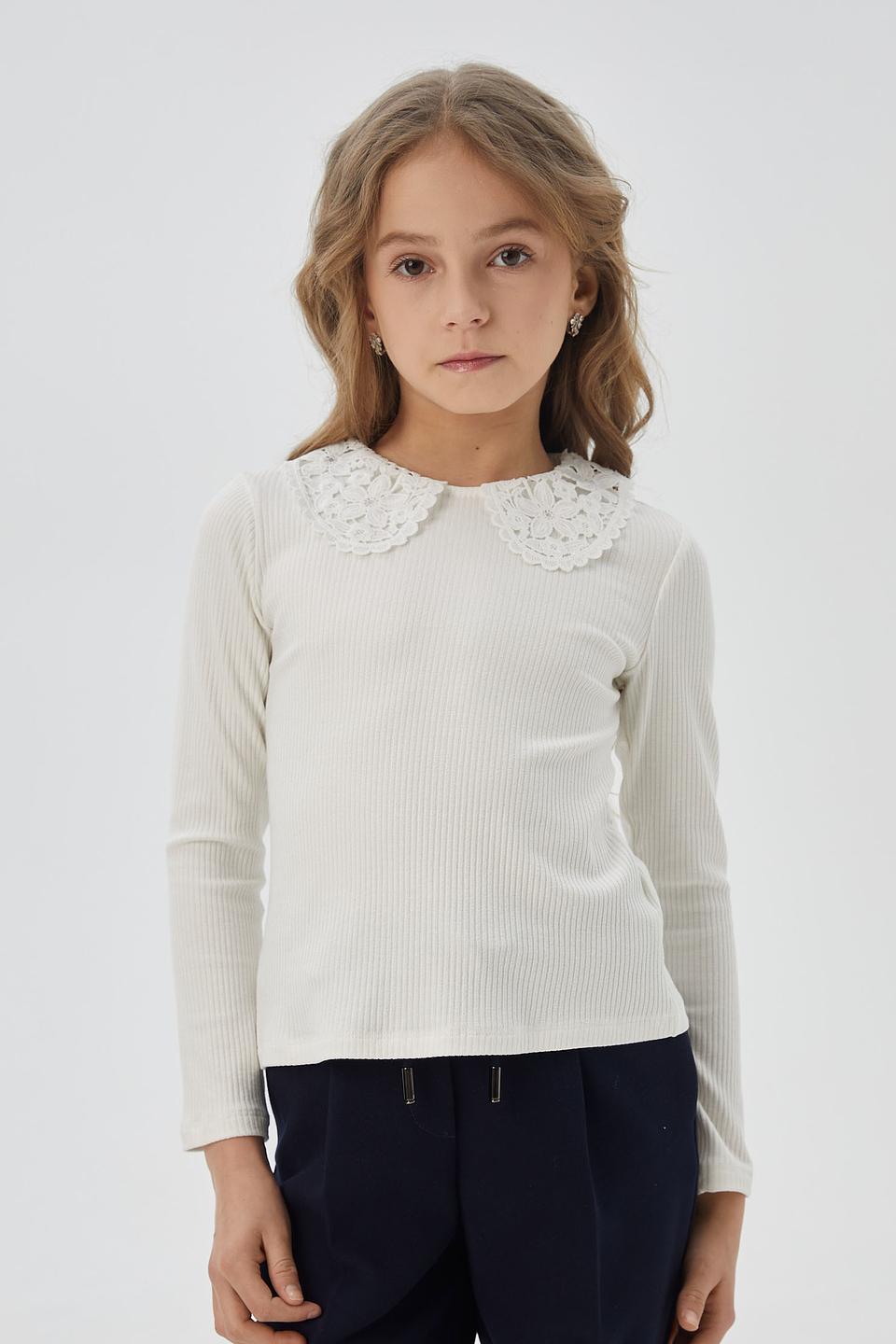 Блуза Choupette детская белая с кружевом