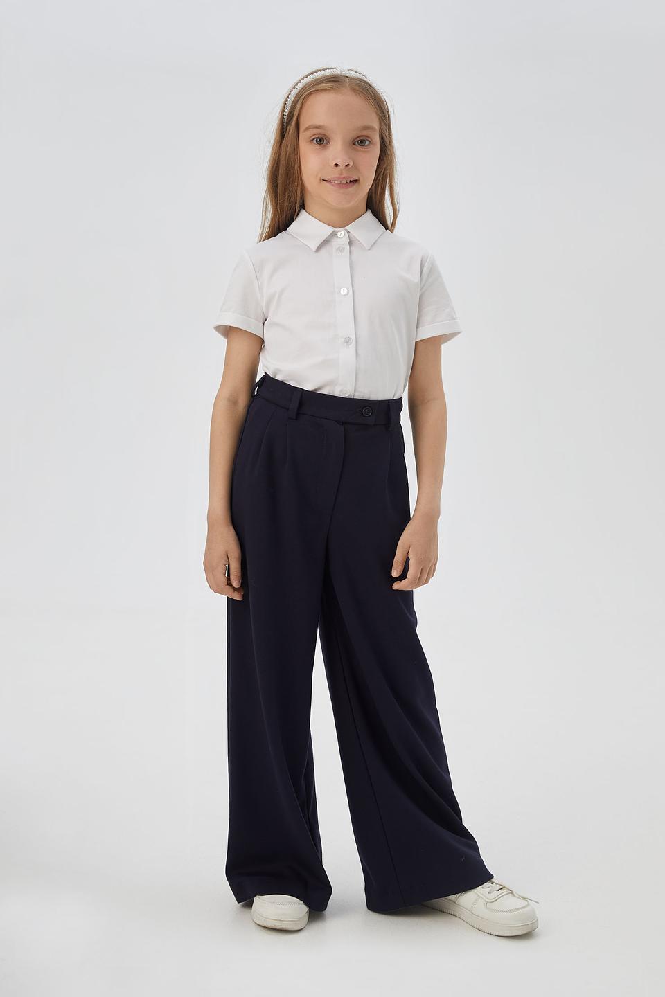 Брюки Choupette дев. широкие синие