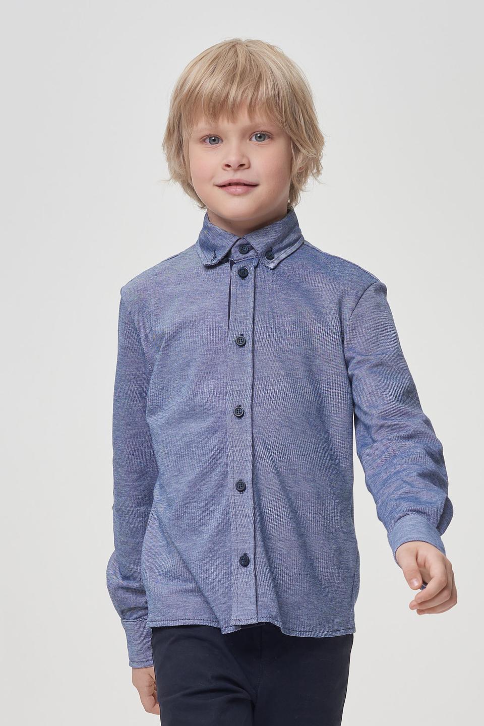 Рубашка Choupette синяя с налокотниками для мальчиков