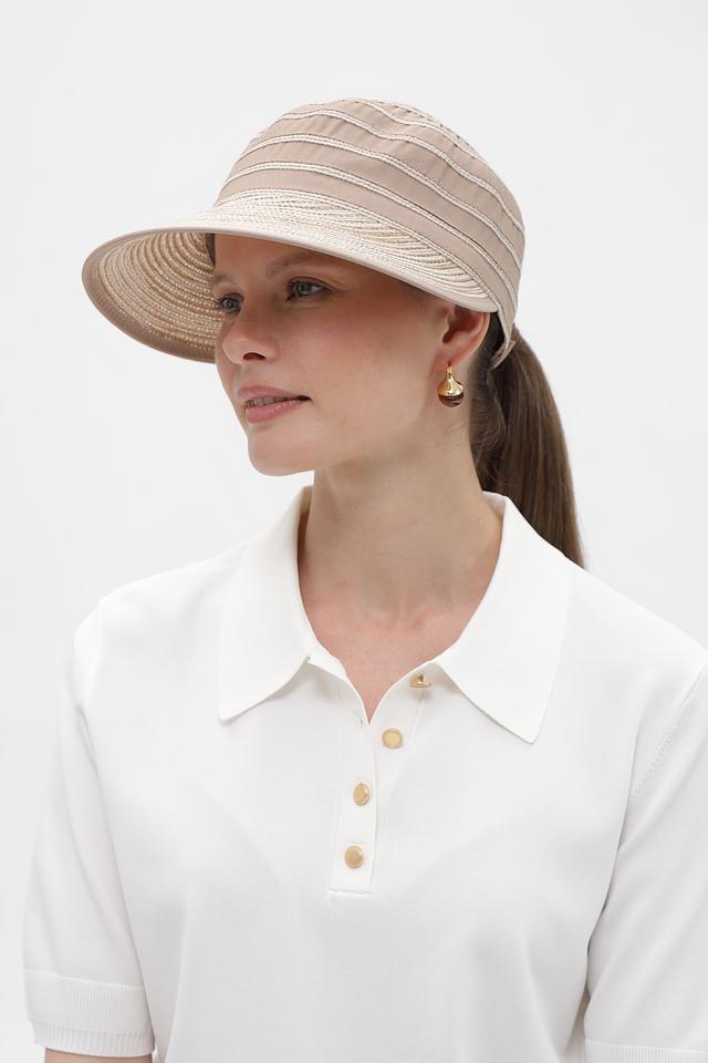 Кепка Loevenich в полоску бежевая