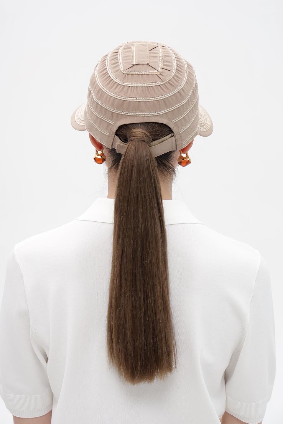 Кепка Loevenich в полоску бежевая