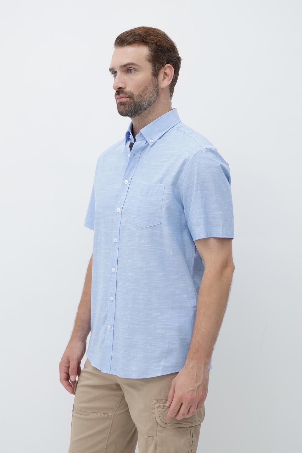 Рубашка кр Bugatti голубая