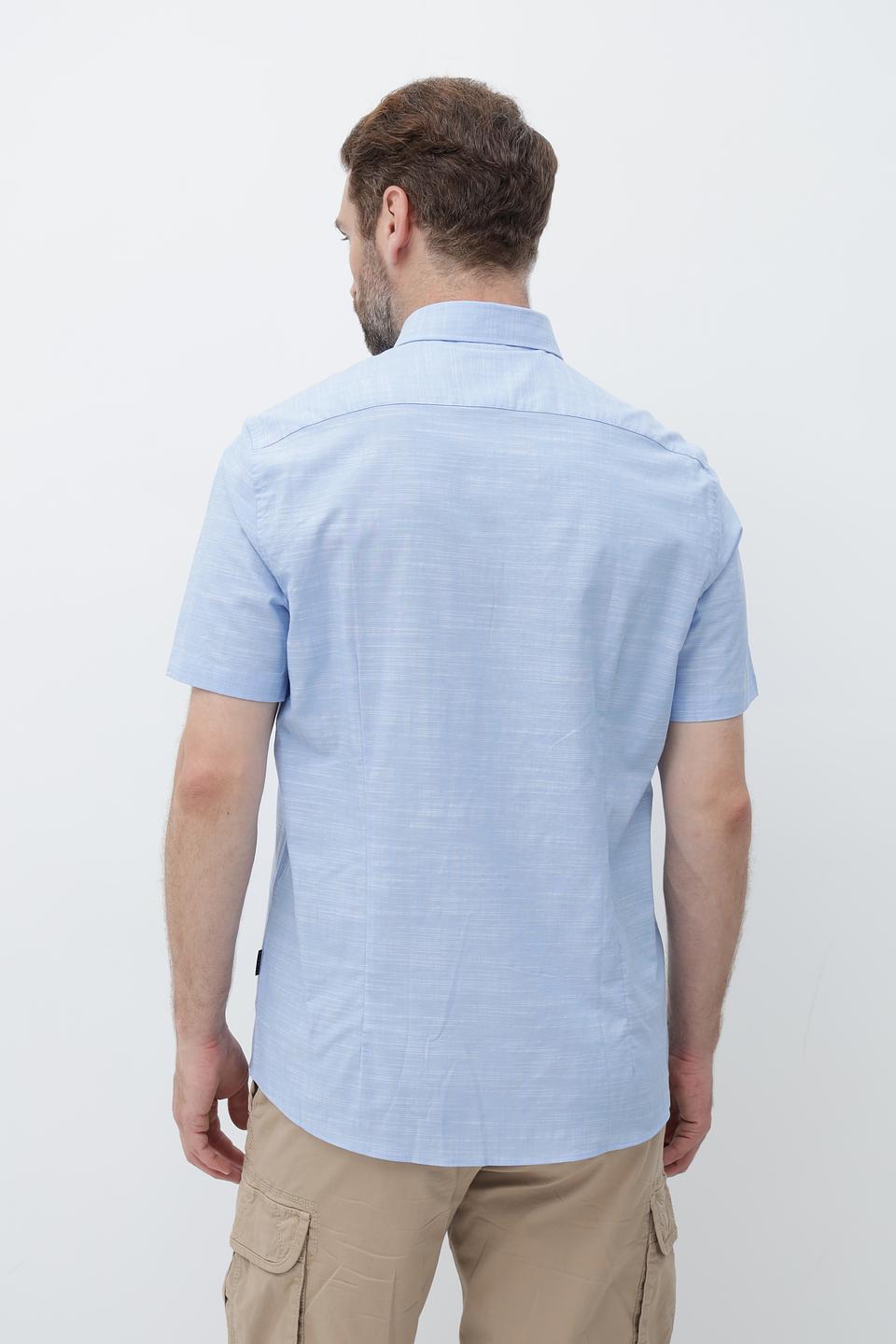 Рубашка кр Bugatti голубая