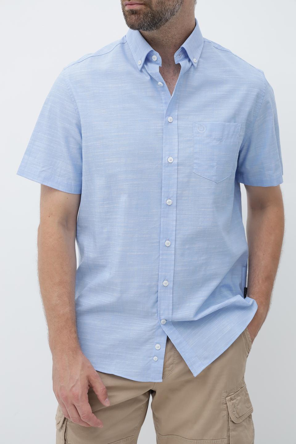 Рубашка кр Bugatti голубая