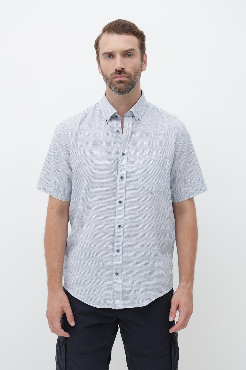 Рубашка кр-рукав Casa Moda серая