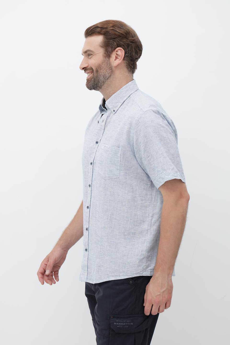 Рубашка кр-рукав Casa Moda серая