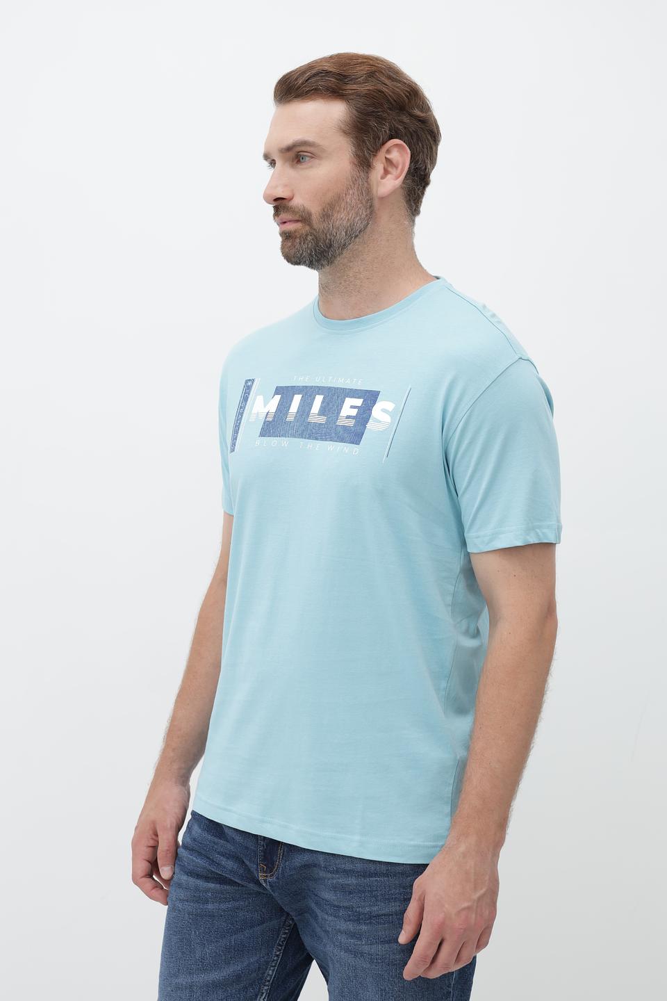 Футболка Granchio с принтом MILES голубой